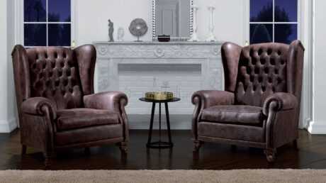 Английские каминные кресла в комбинации с различными стилями интерьера 41 - ДиванеТТо