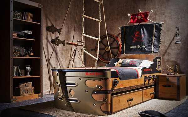 Black Pirate кровать с пушками
