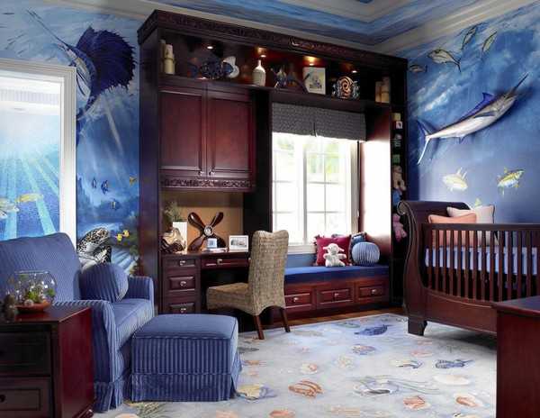Уютная комната с средиземноморским стилем