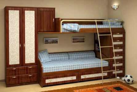 Характерные черты двухъярусных кроватей для подростков и их разновидности 423 - ДиванеТТо