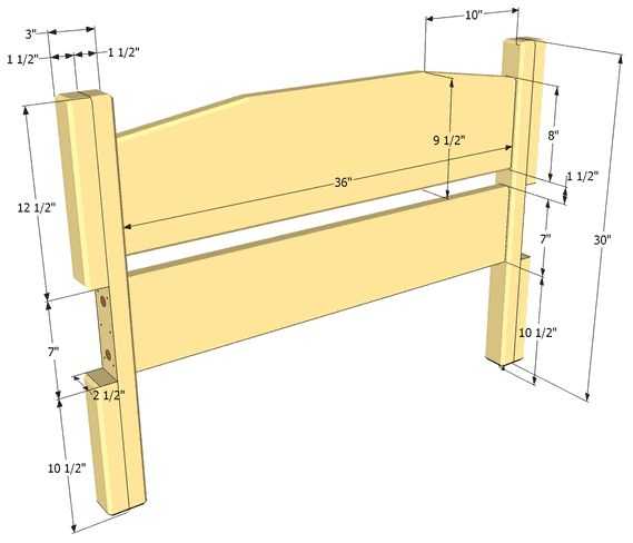 Размеры спинки деревянной кровати
