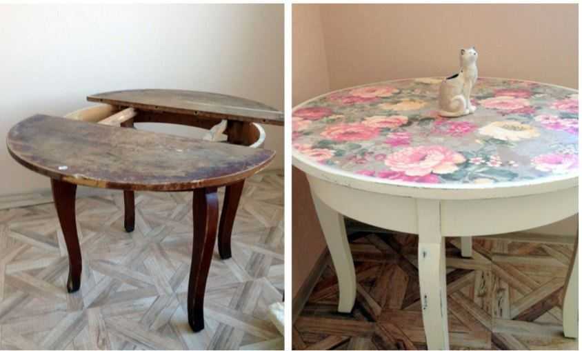 Как провести реставрацию стола в домашних условиях, идеи декора 5 - ДиванеТТо
