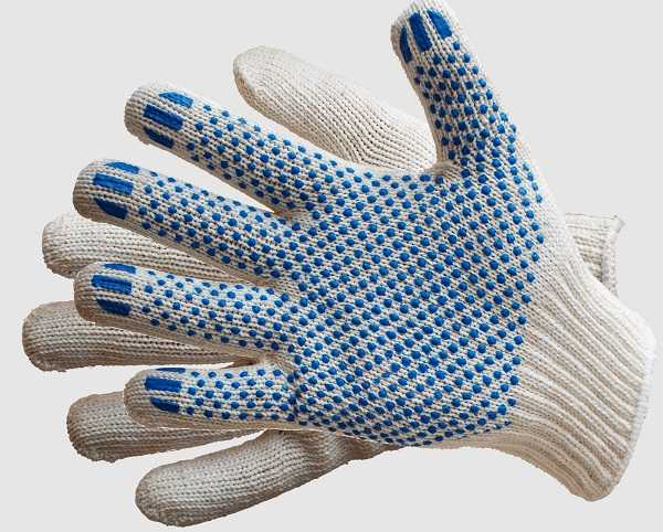 Тканевые перчатки с напылением
