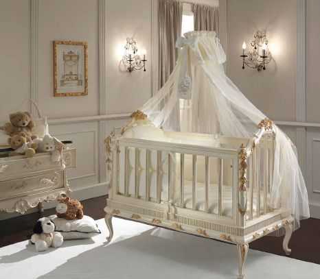 Стиль барокко в интерьере детской спальни