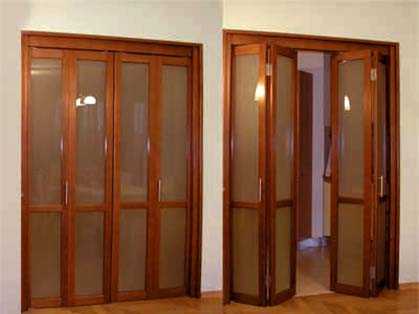Раздвижные двери гармошка для гардеробной комнаты