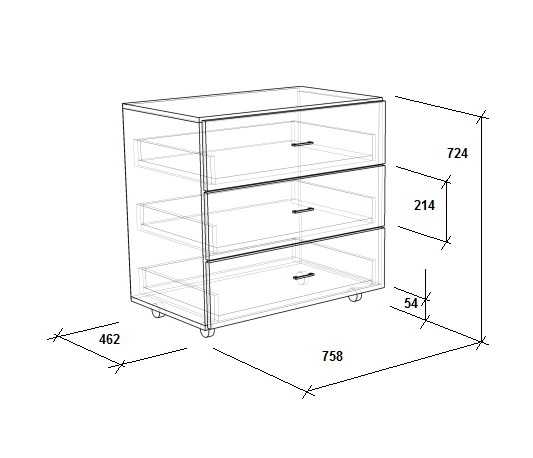 Размеры небольшого комода