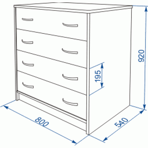 Размеры широкого комода
