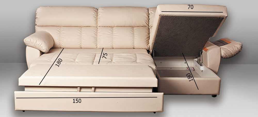 Какие бывают размеры у углового дивана, механизмы трансформации 11 - ДиванеТТо