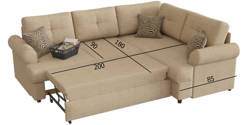 Какие бывают размеры у углового дивана, механизмы трансформации 13 - ДиванеТТо