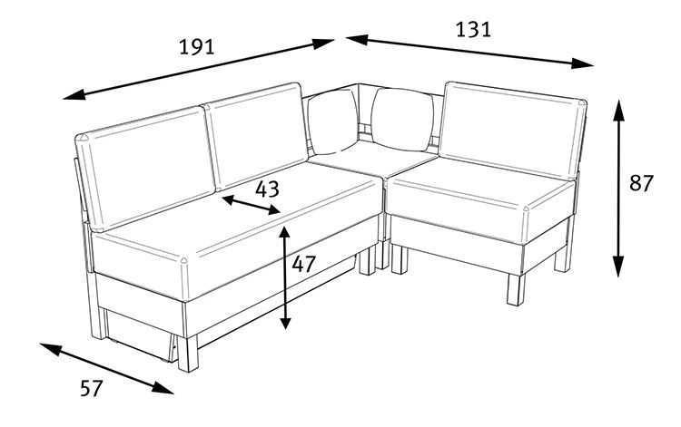 Какие бывают размеры у углового дивана, механизмы трансформации 25 - ДиванеТТо