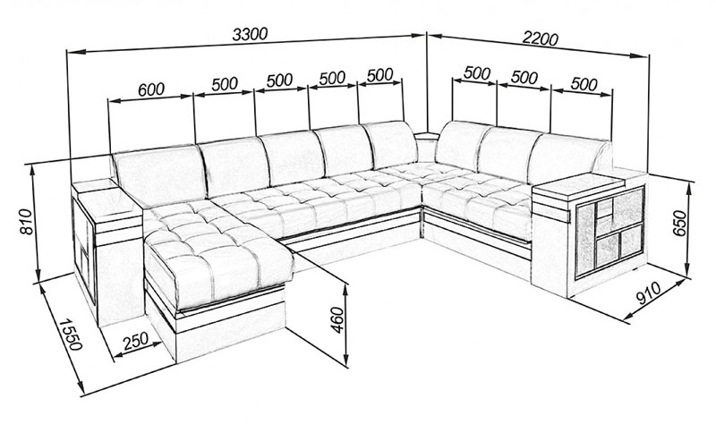 Какие бывают размеры у углового дивана, механизмы трансформации 31 - ДиванеТТо