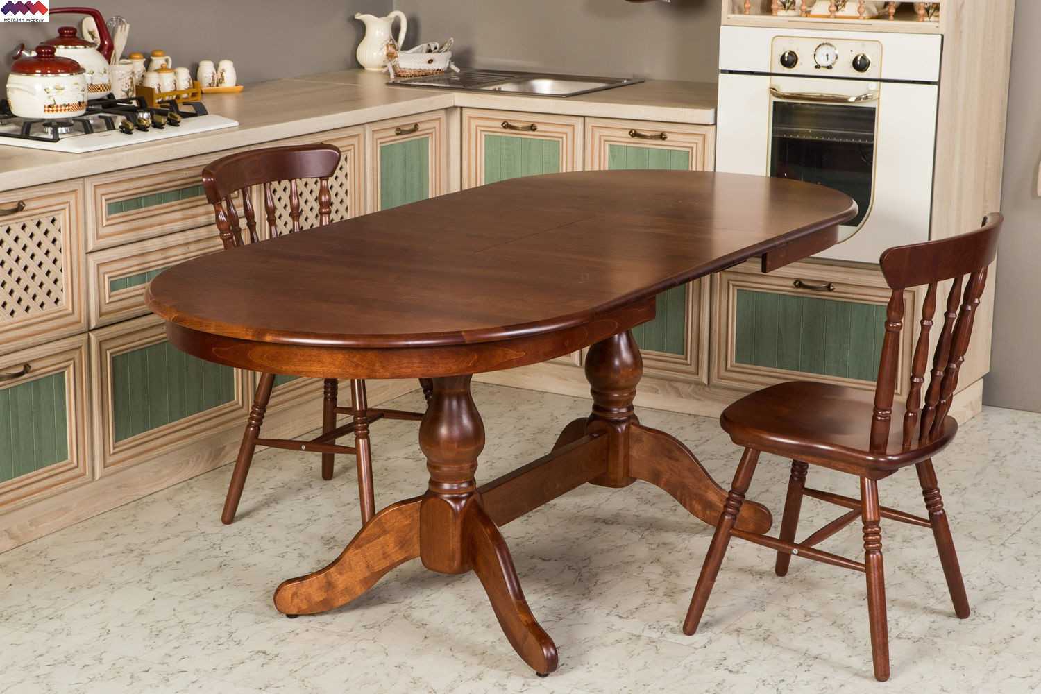 Какой стол лучше выбрать на кухню в зависимости от формы, материала 3 - ДиванеТТо