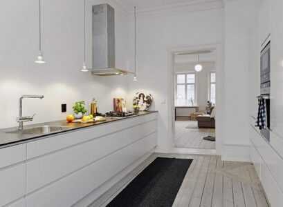 Красивый дизайн кухни без верхних шкафчиков, фото готовых вариантов 108 - ДиванеТТо