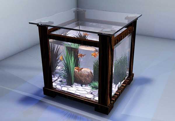Нюансы размещения стола-аквариума, изготовление своими руками 53 - ДиванеТТо