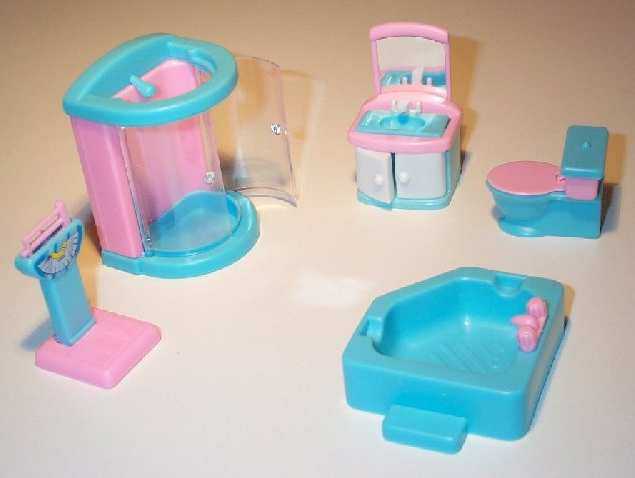 Комплект игрушечной мебели для ванной комнаты
