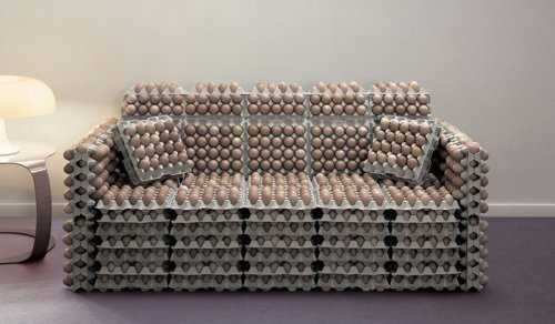 Интересная мебель из яиц