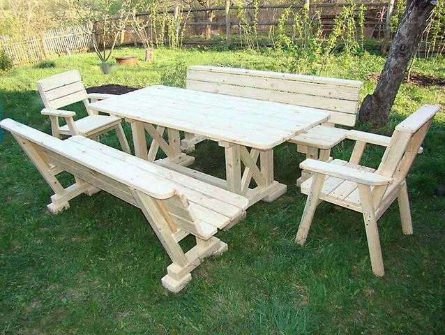 Садовая и дачная деревянная мебель