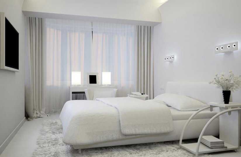 Спальня с приятным дизайном