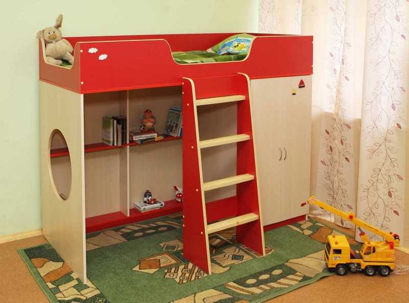 Красная мебель для сна ребенка