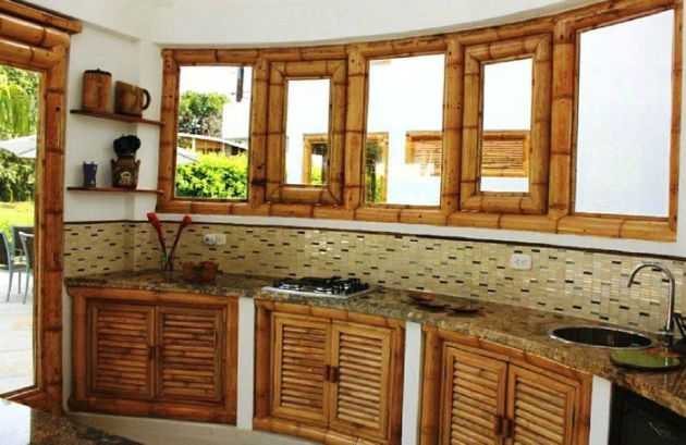 Кухонная мебель из бамбука