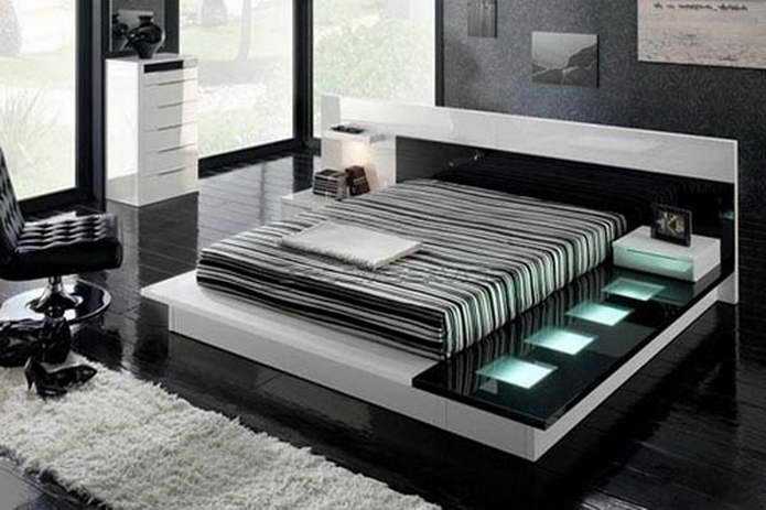 Спальня в стиле высоких технологий