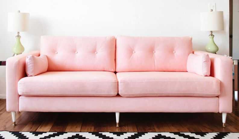 Особенности размещения розового дивана, сочетание с разными стилями 1 - ДиванеТТо