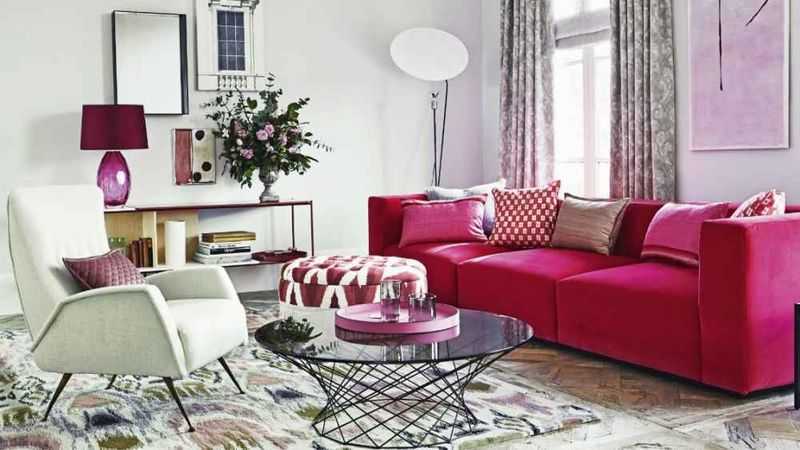 Особенности размещения розового дивана, сочетание с разными стилями 9 - ДиванеТТо