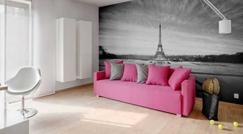 Особенности размещения розового дивана, сочетание с разными стилями 37 - ДиванеТТо
