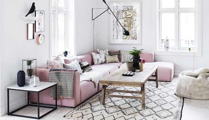 Особенности размещения розового дивана, сочетание с разными стилями 49 - ДиванеТТо