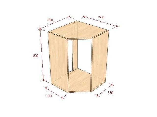 Навесная угловая модель шкафа