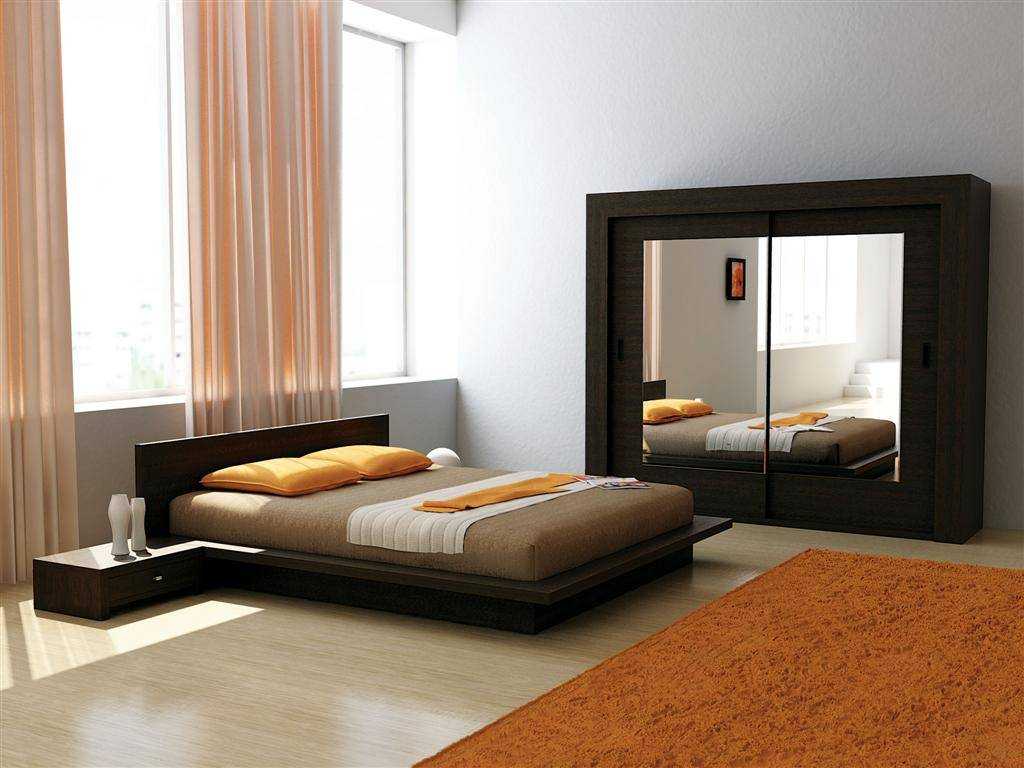 Шкаф-купе – отличный выбор для минималистской спальни