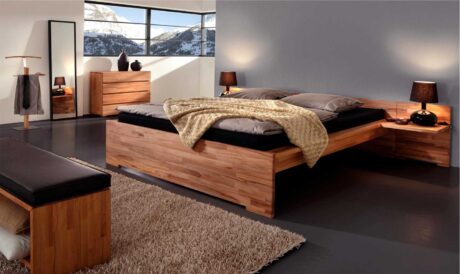 Плюсы деревянной двуспальной кровати, особенности дизайна и размеры 160 - ДиванеТТо