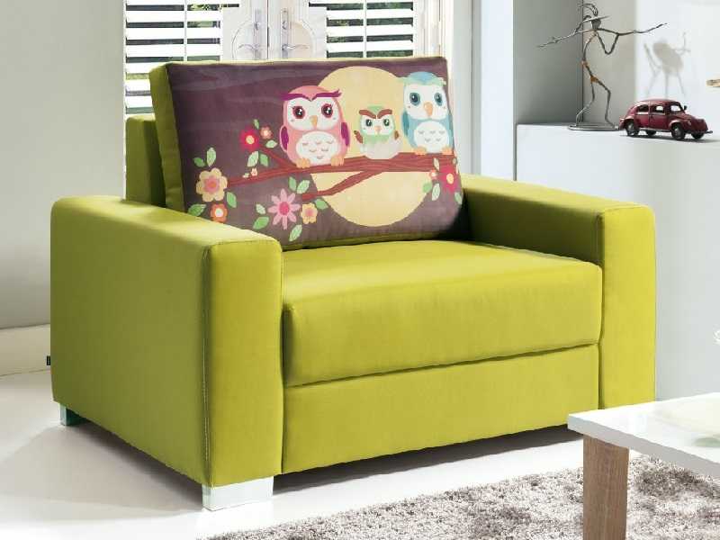 Зеленая мягкая мебель для сна