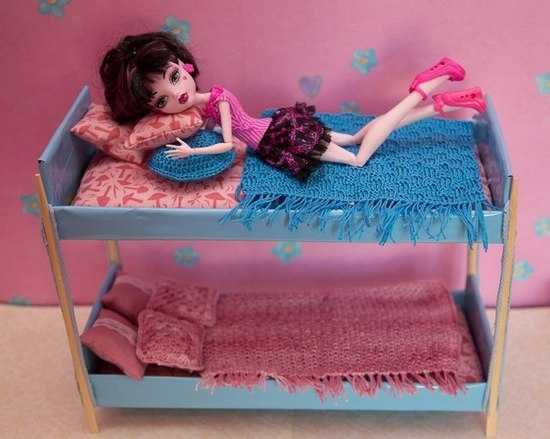 Как сделать двухъярусную кровать куклам Монстер Хай