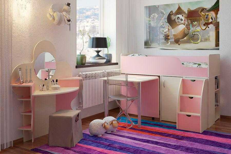 Розовая мебель для девочки