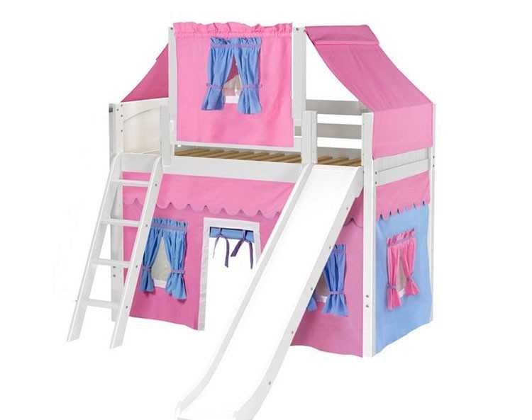 Кровать-чердак для девочки с игровой зоной