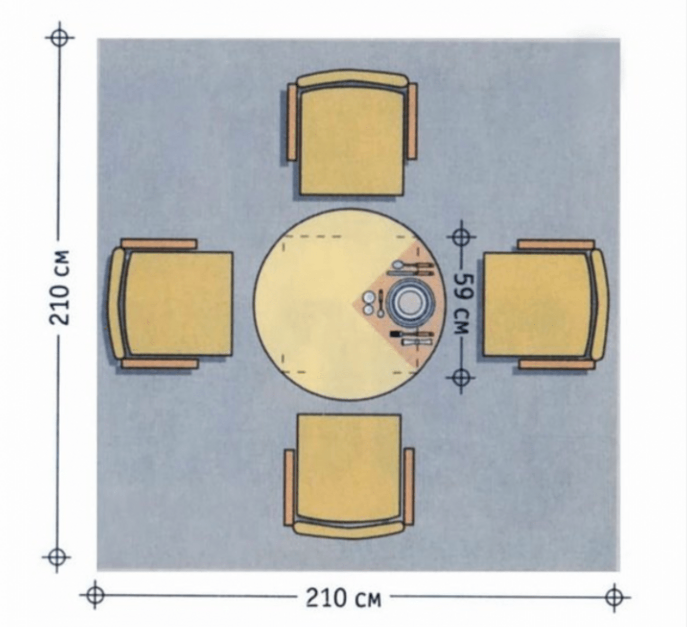 Размеры обеденных столов разных форм, советы по выбору мебели 25 - ДиванеТТо