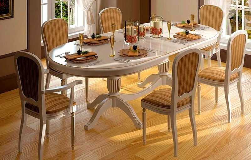 Размеры обеденных столов разных форм, советы по выбору мебели 37 - ДиванеТТо