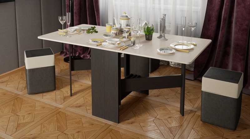 Размеры обеденных столов разных форм, советы по выбору мебели 55 - ДиванеТТо
