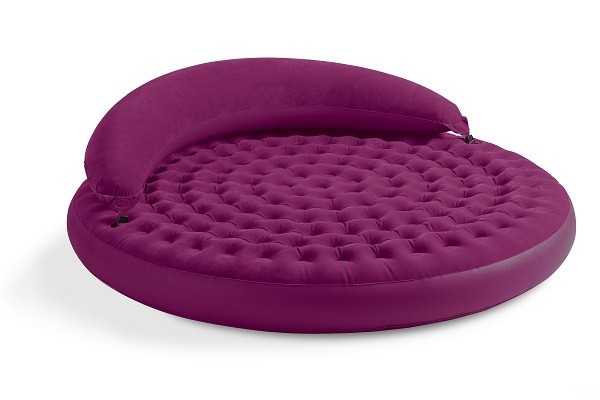 Круглая фиолетовая кровать для дома