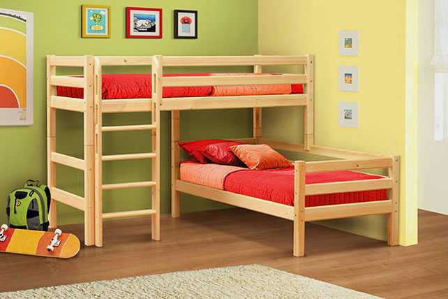 Угловые двухъярусные кровати для детей