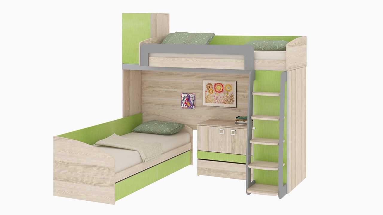 Пример угловой мебели для детской