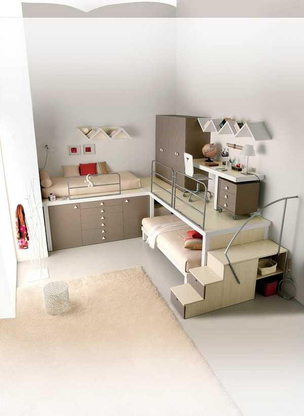 Практичные спальные места для двух детей