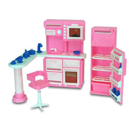 Розовая десткая кухня для игр