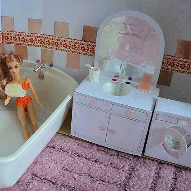 Как сделать ванну для кукол