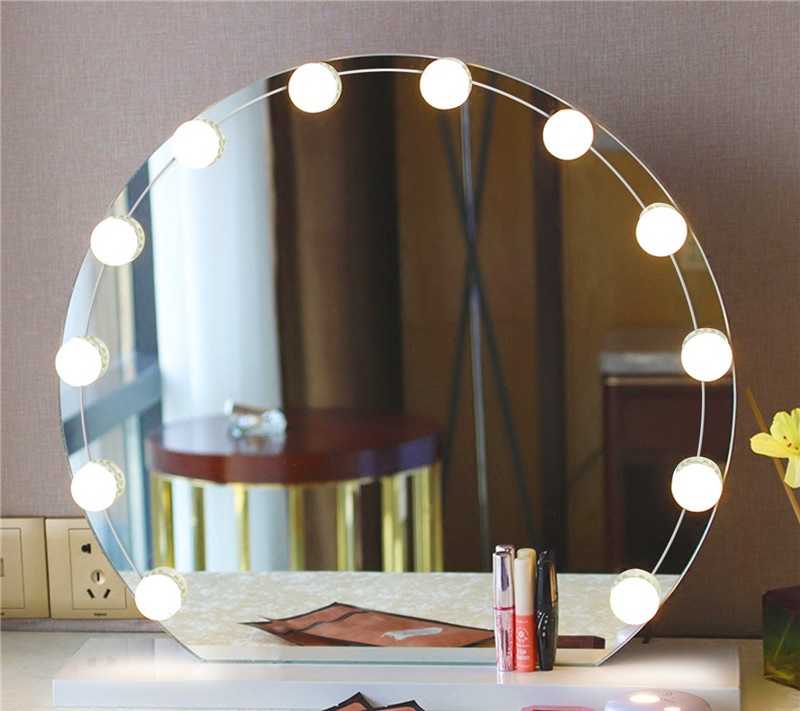 Разновидности зеркал с лампочками, причины популярности у женщин 31 - ДиванеТТо