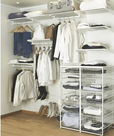 Пример сетчатой гардеробной системы