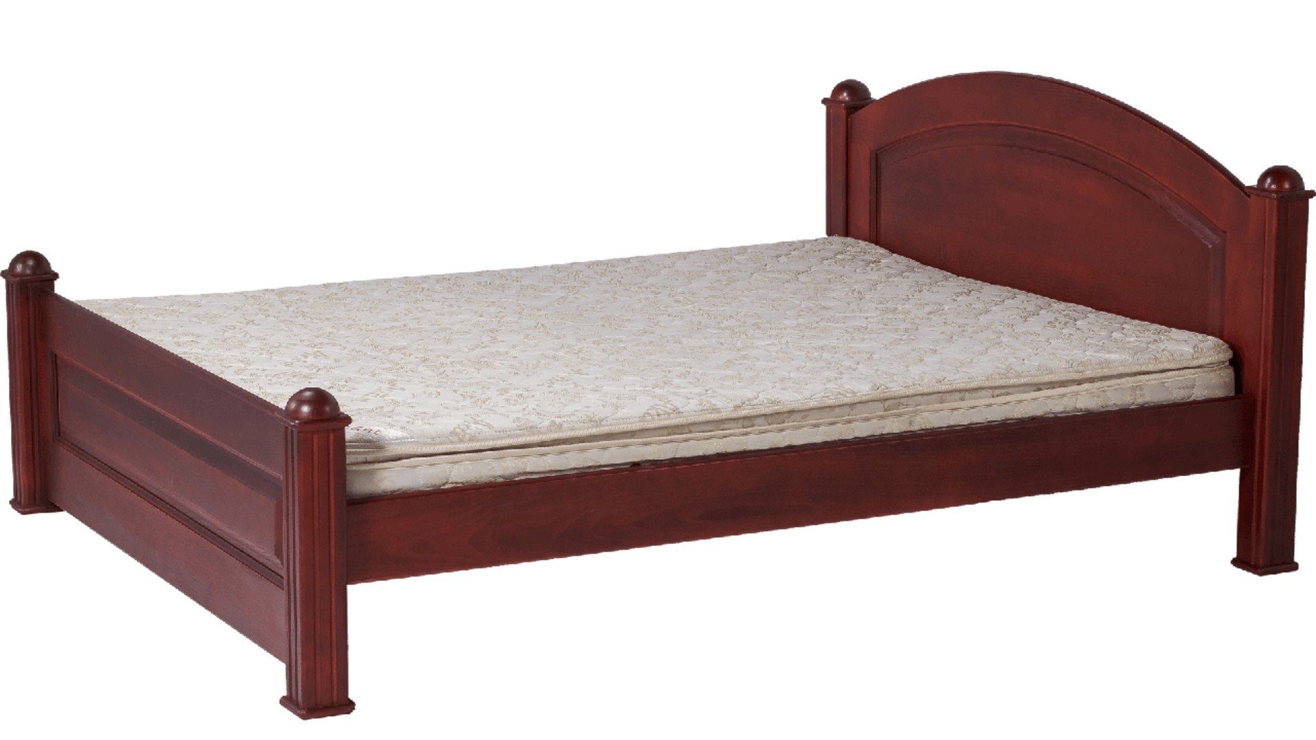 Односпальная модель кровати из дерева