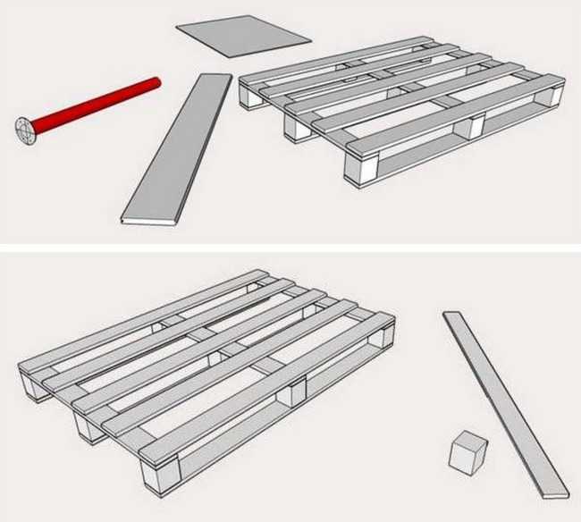 Способы изготовления столов из поддонов, интересные конструкции 45 - ДиванеТТо