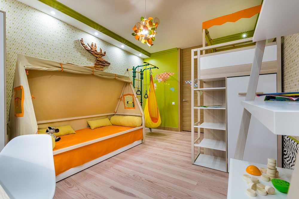 Детская комната 18 кв.метров для двоих детей